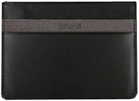 Slim Wallet Thin Credit Card Holder Case Sleeve Pocket Minimalist Genuine Leather (Black)