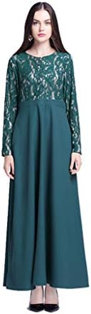 Women Long Gown, Timoon Retro Lace Maxi Long Sleeve Dress Lady Muslim Dubai Kaftan Abaya Casual Dress Long Gown