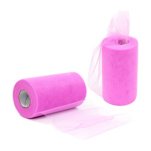 ZADAWERK® Tulle - 6 in x 49 yd (Pink 2, 6 in x 49 yd)