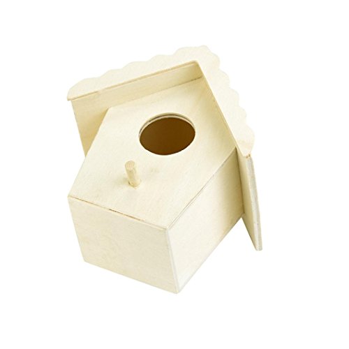 Morrivoe Bird Wooden Box Wooden Birdhouse Creative Wooden Hanging Bird House Nest DOX for Outside Window Nest House