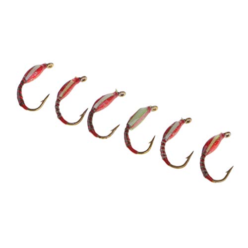 Sharplace 6pcs Mouches De Pêche Leurre Appâts Artificiel Buzzer Nymphe Vivid Durable