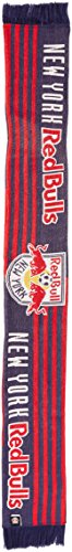 MLS New York Red Bulls Adult Checkerboard Jacquard Scarf, One Size, Red/Navy - Thumbnail 3