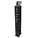 VENLOIC Music Floor Standing Bluetooth Tower Speaker with Subwoofer, 2.1Ch, 65W, Stereo Sound and Bass, Home Theater, Charging and Docking Station, FM Radio, Remote Control (Black)