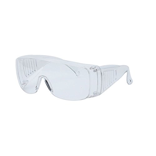Oversized Safety Glasses with Clear Frame Transparent Lens Anti-Fog Protective Chemical Protection Goggles