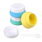 Silicone Cream Jars Travel Accessories Containers with Hard Sealed Lids 20ml Per Piece 3 Pieces for Face Hand Body Cream
