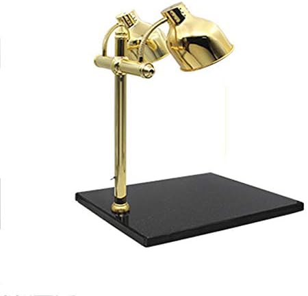 GIYL Food heat lamp,Double Head Food Insulation Lamp, Buffet Food Pizza Insulation Table Lamp, for Kitchens, Cafeterias, Hotel Rooms,Gold