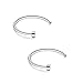 SCERRING 22 Gauge Stainless Steel Flat Top Fake Faux Nose Hoop Ring Rings Piercing Body Jewelry Set Unisex 6mm 12PCS - Silver
