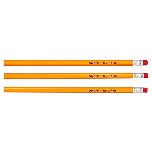Dixon No. 2 Yellow Pencils, WoodCased, Black Core, 2 HB Soft, 12