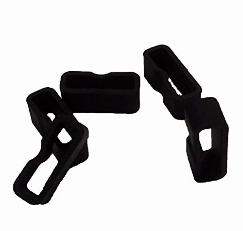 TenCloud Compatible GolfBuddy Voice,Voice 2,Voice + Golf GPS Rangefinder Wristband Black Soft Silicone Accessory Band Holder Fastener Loops w/a Tool to Remove The Metal Clasp-5 Packs