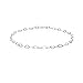 Hoops & Loops 925 Sterling Silver Heart Loop Link Chain Tennis Bracelet for Women Teen Girls, Silver, Yellow Gold, Rose Gold