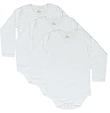 4T 5T 6T Toddler Bodysuit Long Sleeve Round Crew Neck 3-pack