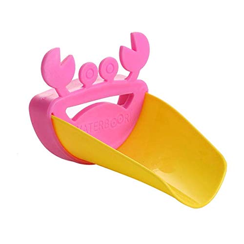 8 X 11cm Pink And Yellow Baby Infant Crab Cartoon Tap Faucets