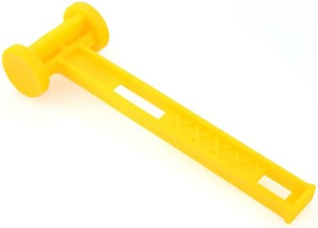 Huoshang 2 in 1 Heavy-duty Camping Tent Stake Plastic Mallet and Remover Yellow