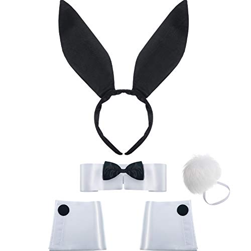 Photo 1 of (missing pieces) Women's Bunny Accessory Set Rabbit Ear Headband Collar Bow Tie Costume Cuffs Rabbit Tail for Halloween Christmas Costume Cosplay Party
