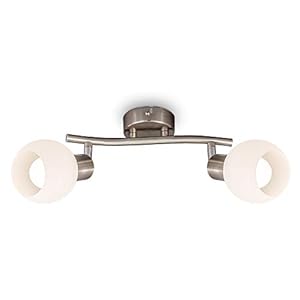 B.K.Licht I Wandspot I plafondspots met 1 lichts I draaibar I met glazen kap I wit I spotjes I woonkamer lamp I incl…