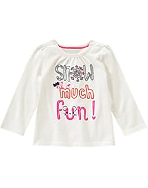 Baby Girl Snow Much Fun Long Sleeve Tee