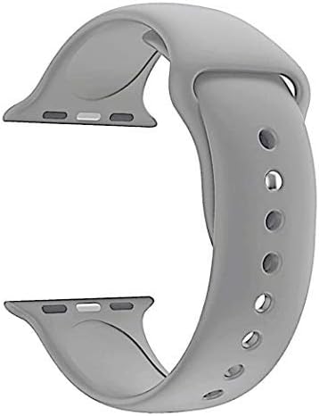 Croiky Soft Silicone Strap Compatible with Apple Watch 40 MM Series 4, Series 5, Series 6 - Grey