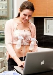 Simple Wishes Hands-Free Breastpump Bra, Pink, X-Small-Large