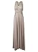 Clothink Women's Convertible Wrap Multi Way Party Long Maxi Dress