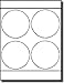 80 Label Outfitters® Large Round Labels, 4 inch Diameter, Laser and Inkjet Printable, 20 Sheets