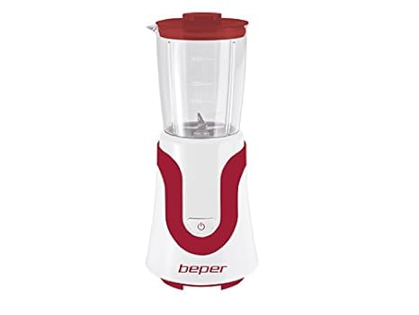 Beper 90.435H/RED Batidora de Vaso, 300 W, 0.5 litros, Rojo Y Blanco: Amazon.es: Hogar