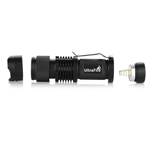 UltraFire 7w 300lm Mini Cree Led Flashlight Torch Adjustable Focus Zoom Light Lamp