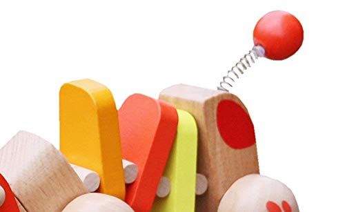 Timy Puppy Wooden Pull Along Toy for Baby Toddler Kids Boys & Girls - Thumbnail 7