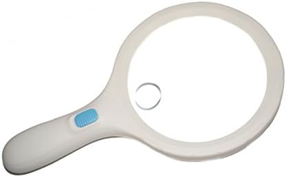 Sure Sight® Oversized 12 LED Lighted Handheld 1.8X - 5X Magnifying Glass For Reading, Coin, Stamp, Jewelry, Education, Electronics, Hobbies and Crafts