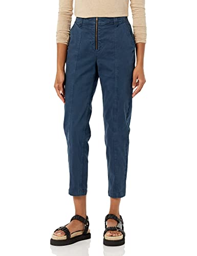 Amazon Essentials Women's Stretch Chino Utility Detail Pant, Navy, 16