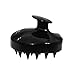 Ethradia Scalp Massager, Hair Shower Brush, Siliscrub Shampoo Brush, Hair Scalp Brush, Hair Products with Soft Silicon Brush Head for Women/Men/Childs/Pets (Black)