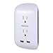 Philips 2-Outlet Extender with 2-USB Ports, Compact Adapter, Charging Station, 125V AC/15A/1875W, ETL Certified, 3 Prong, White, SPS6220WB/37
