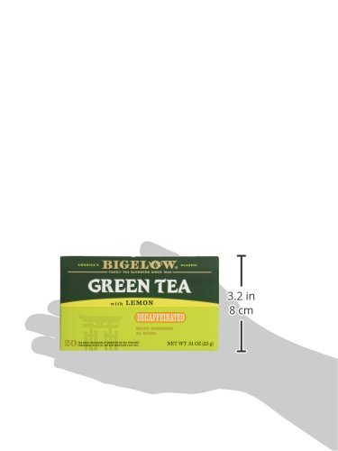 BIGELOW TEA GREEN TEA WITH LEMON, DECAF, 20 CT