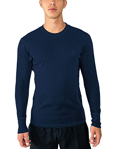 WoolX Explorer LS- Merino Wool Midweight Baselayer Top- Mariner Navy- XLG