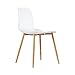 GreenForest Dining Chairs Set of 4 Mid Century Modern Chairs for Kitchen Living Room Side Chairs with Metal Legs and Plastic Seat, White