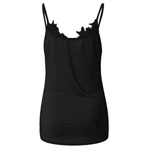 Women's Fashion Sexy Sleeveless Lace Patchwork Tank Tops Beach Wear Blouse 2019 New Under 10 Dollar Black