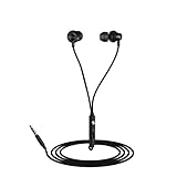 Tuscom 3 Set Ear Buds（Different Sizes）,Wired Headphones, In-Ear Headphone with Mic, Wired Headset Earbuds Stereo & Remote Control Noise Reduction for Sports Running (Black)