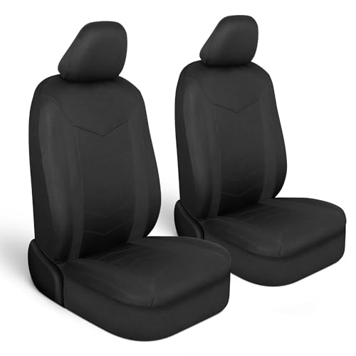 Motor Trend SpillGuard 2 Black Seat Covers for Cars & Seat Covers for Trucks -…