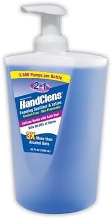HandClens Alcohol Free 2 in 1 Foaming Sanitizer &amp; Lotion, 60-Ounce Bottle