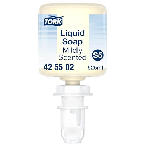 Tork Mildly Scented Hand Washing Mini Liquid Soap S5, Moisturising Ingredients, 8 x 525ml, 425502