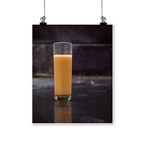 Single paintinghot Masala Tea Masala chai teh Tarik Kerala India Even Tea re blen Office Decorations,16" W x 24" L/1pc(Frameless)