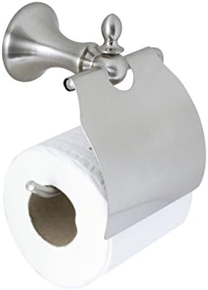 MODONA European Style Toilet Paper Holder with Cover – Satin Nickel - Antica Series - 5 Year Warrantee