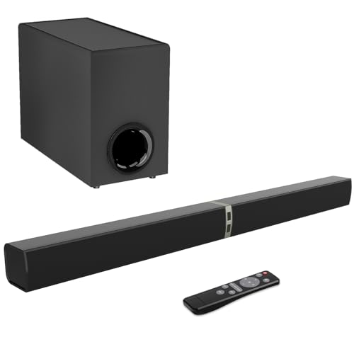 Sound Bar with Subwoofer,120W Sound Bar Bluetooth 5.3 Soundbar Surround Sound System,