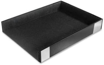 Artistic Letter Tray, Stackable, 9"W x 12"D x 2"H, BK/AL