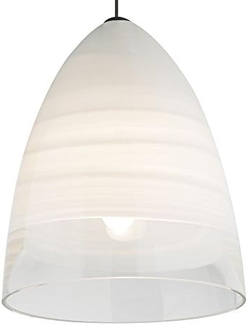 Tech Lighting 700MO2NEBLWZ-LEDS930 Nebbia - 7.5" 8W 1 LED Two-Circuit MonoRail Pendant, Antique Bronze Finish with White Glass