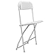 JAXPETY 40PCS Plastic Folding Chairs Wedding Party Event Chair Commercial, White