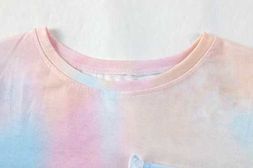 Valphsio Womens Long Sleeve Henley Shirts 1/4 Button Ruffle Tops with Pocket (X-Large, Z-Pink)