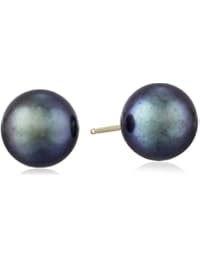 Large Round Freshwater Pearl Stud Earrings