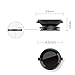 Liv2Fun Phone Ring Holder, Detachable Collapsible Phone Grip, Removable Suction Cup Ring Stand Compatible with Magnetic Car Mount, Black (1 Pack)