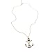 Exquisite Gold Tone Marine Theme Anchor Pendant Necklace
