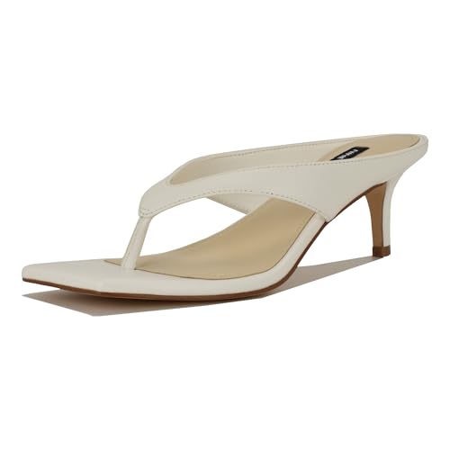 Nine West Women's Olanna Heeled Sandal, White 140, 9 at Amazon
